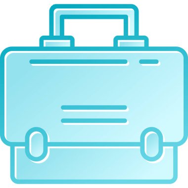 Bavul. Web simgesi basit illüstrasyon