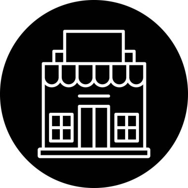 Bina. Web simgesi basit illüstrasyon