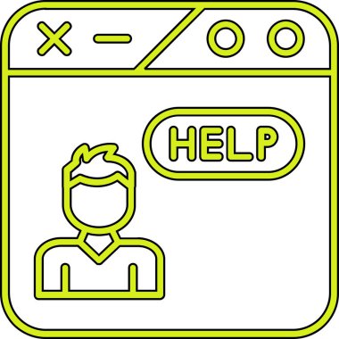 Yardım simgesi. vektör çizim