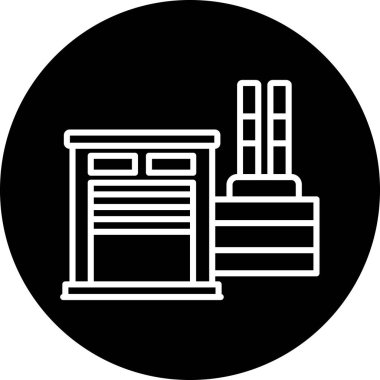 Modern yapı simgesinin vektör illüstrasyonu