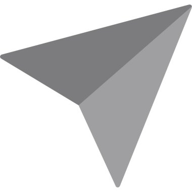 Uçak ikonu vektör illüstrasyonu. düz ve gri tasarım.