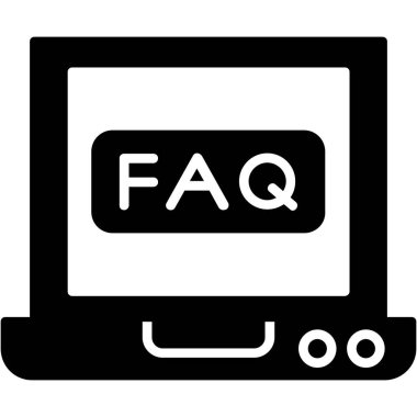 Metni olan siyah bir dizüstü bilgisayarın vektör çizimi