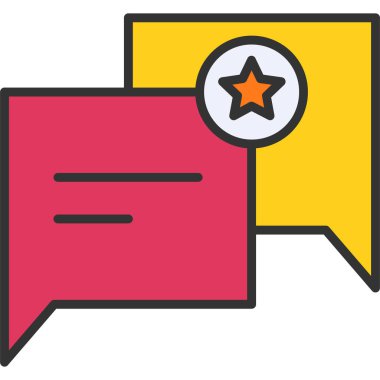 Sohbet simgesi vektör illüstrasyonu