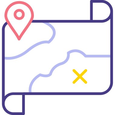 harita web simgesi basit tasarım