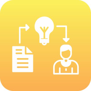 soyut arkaplanda izole edilmiş yaratıcı fikir simgesi