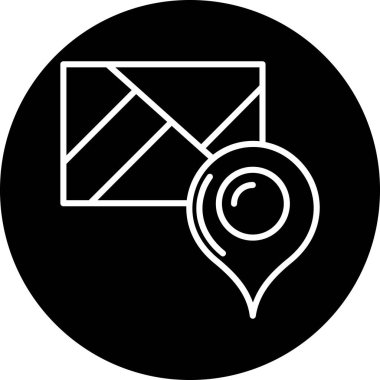 konum simgesi, vektör çizimi