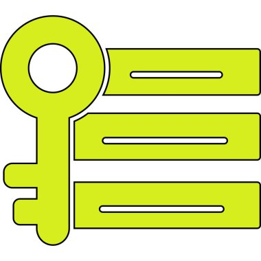 anahtar anahtar simgesi ana hat biçiminde