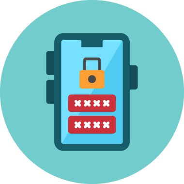 mobil ödeme düz simgesi, vektör, illüstrasyon