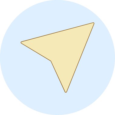 Kağıt Uçak vektör simgesi