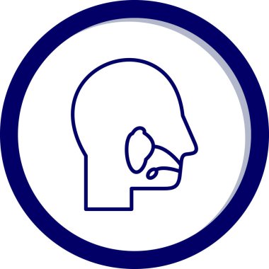 İnsan kafasını daire şeklinde tutarak. vektör illüstrasyonu.