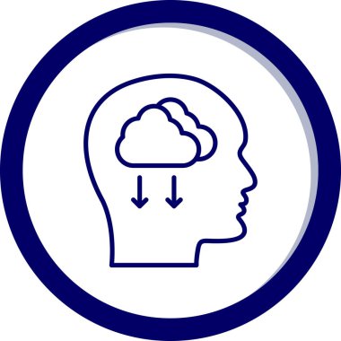 beyin vektörü simge biçimi