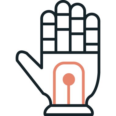 eldiven simgesi vektör illüstrasyonu