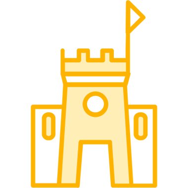 kale ikonu vektör illüstrasyonu