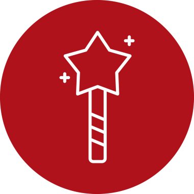 Yılbaşı dekorasyonlu yıldız vektör simgesi