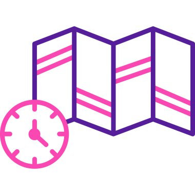 Bir saat simgesinin vektör illüstrasyonu