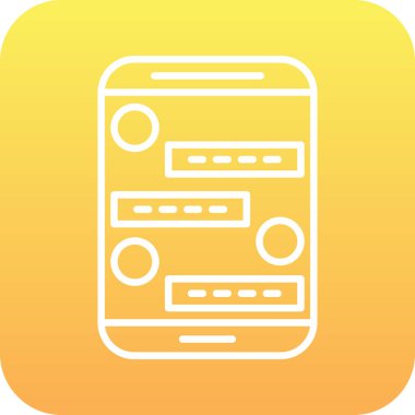 mobil uygulama simgesi, vektör illüstrasyonu basit tasarım