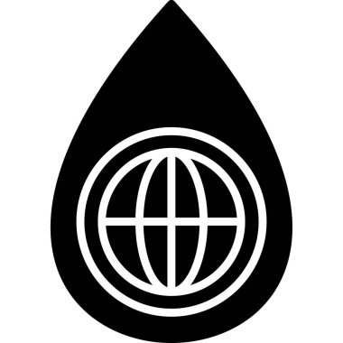 Su damla vektör satırı simgesi