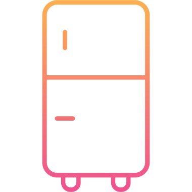 Buzdolabı. Web simgesi basit illüstrasyon