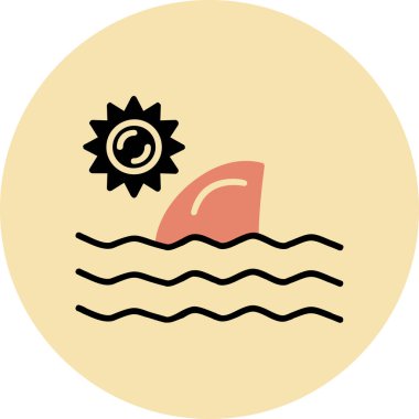 Bir güneş simgesinin vektör illüstrasyonu