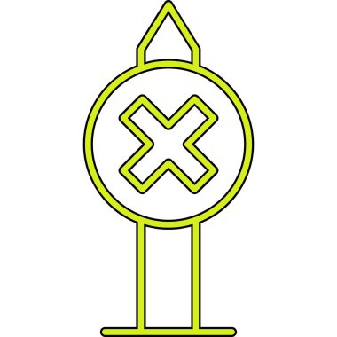 çapraz simge vektör illüstrasyonu