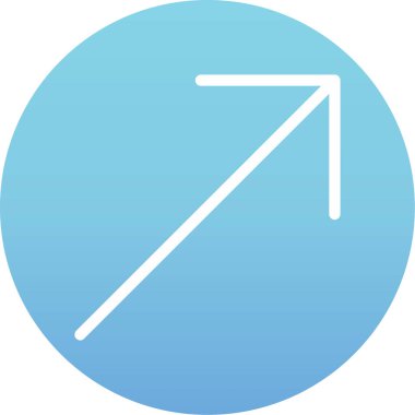 Beyaz arkaplanda izole edilmiş ok yönü ikon vektör illüstrasyonu