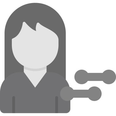 Mikrofon ikonlu kadın. düz tasarım biçimi