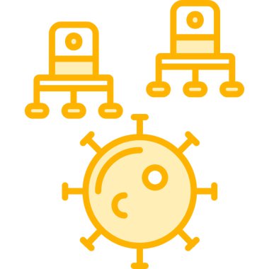 Bilim ve teknoloji renkli simge.