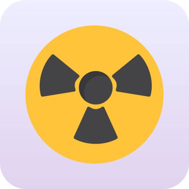 Radyasyon düz vektör simgesi