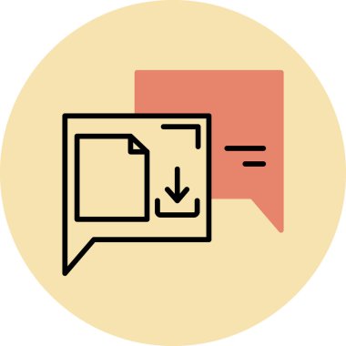 Sohbet simgesi vektör illüstrasyonu