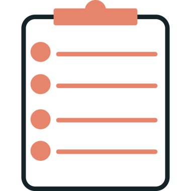 Simge vektör illüstrasyonunu listele