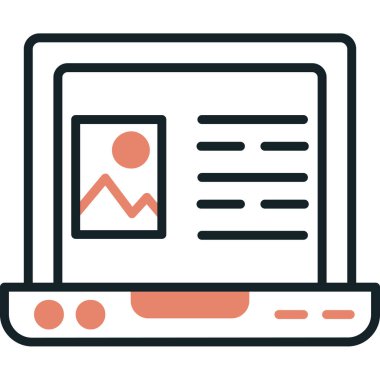 Bilgisayar. Web simgesi basit illüstrasyon