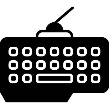 Klavye simgesi, vektör illüstrasyonu