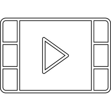 video oynatıcı simgesi, vektör illüstrasyonu