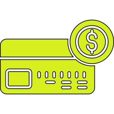 Dolar banknotları ve madeni paralar izole edilmiş simge