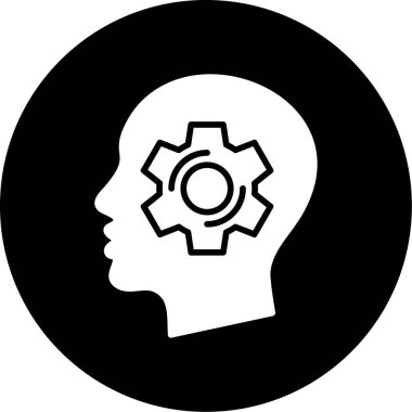 Beyin. Web simgesi basit illüstrasyon