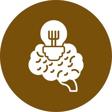 beyin ikonu vektör illüstrasyonu