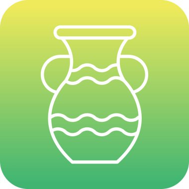 Yeşil ve beyaz bir ikonun vektör illüstrasyonu