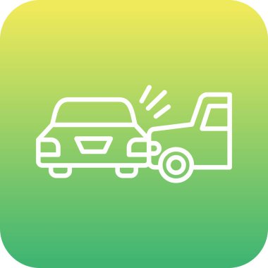 araba kazası vektör ikonu tasarım illüstrasyonu