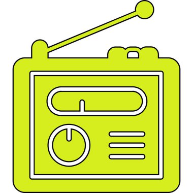 Radyo simgesinin vektör illüstrasyonu