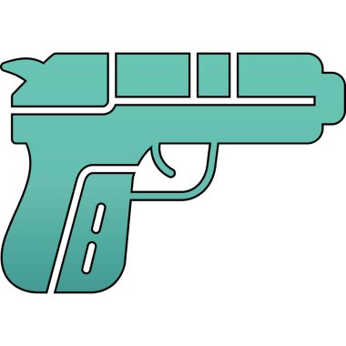 tabanca ikonu. Web için silah vektör simgesinin basit çizimi