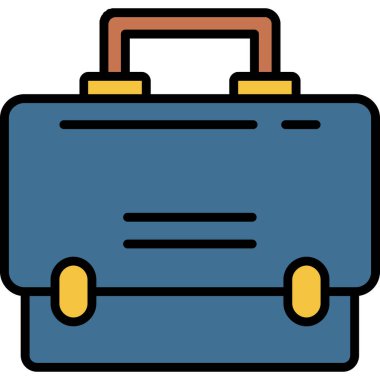 Bavul. Web simgesi basit illüstrasyon