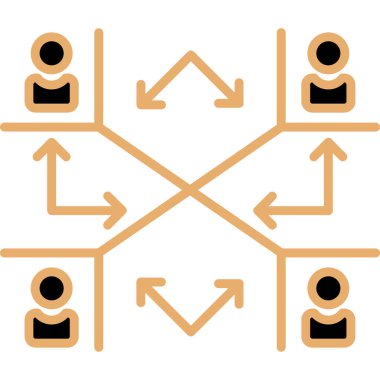 ağ bağlantısı simgesi, basit tasarım