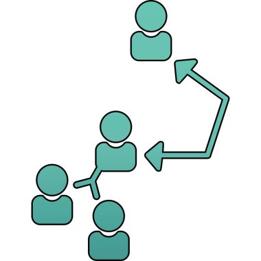 Bir grup insanın vektör çizimi