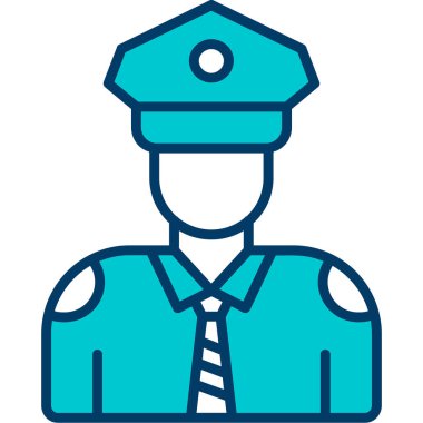 Memur bey. Web simgesi basit illüstrasyon