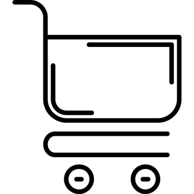 Alışveriş simgesi vektör taslağı çizimi