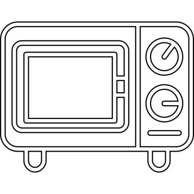 Mikrodalga ve mikrodalga ikonundan izole bir nesne. Web için mikrodalga ve mikrodalga hisse senedi koleksiyonu.