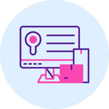 Bir dizüstü bilgisayarın vektör çizimi