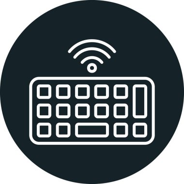 Kablosuz. Web simgesi basit illüstrasyon