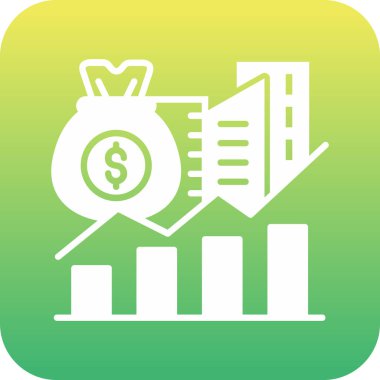 vektör izole edilmiş iş grafiği simgesi