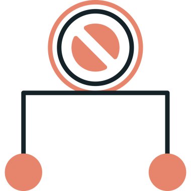 Hiçbir iz yok. Web simgesi basit illüstrasyon